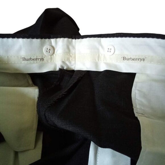 Burberry Vintage Wool Charcoal Gray Plaid 2 Piece Double Breasted Suit Size 41 - Picture 15 of 15